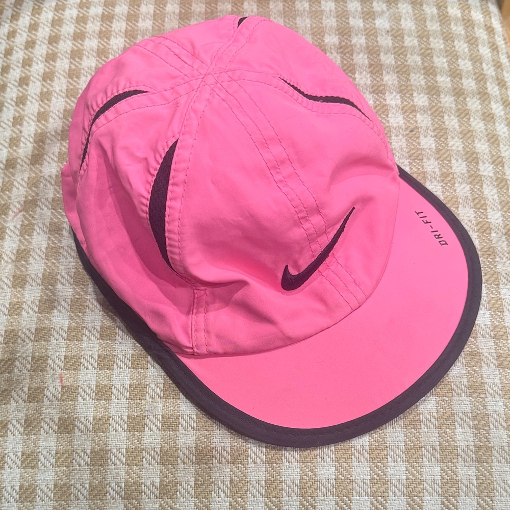 Nike Kids Pink and Black Dri-FIT Running Cap
